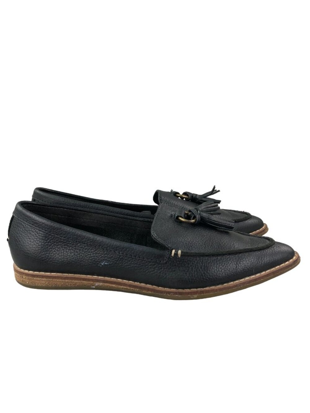 Sperry Women's Size 5.5 Saybrook Black Leather Pointed Toe Tassel Loafers Flats